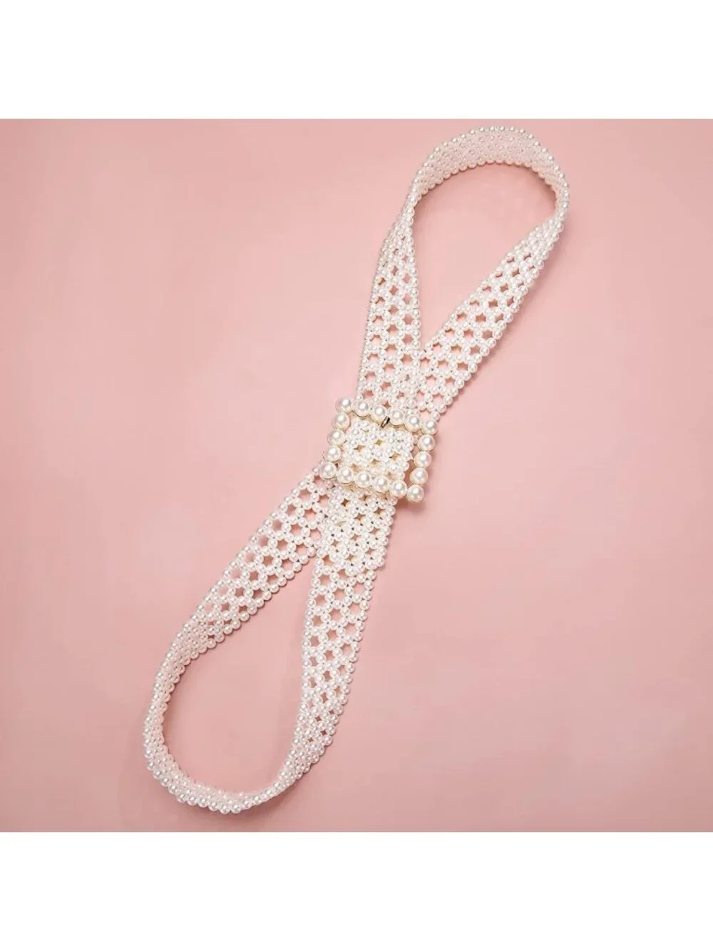 Elegant Pearl Chain Belt for Women | Elastic Waist for Dress, Jeans & Bridal